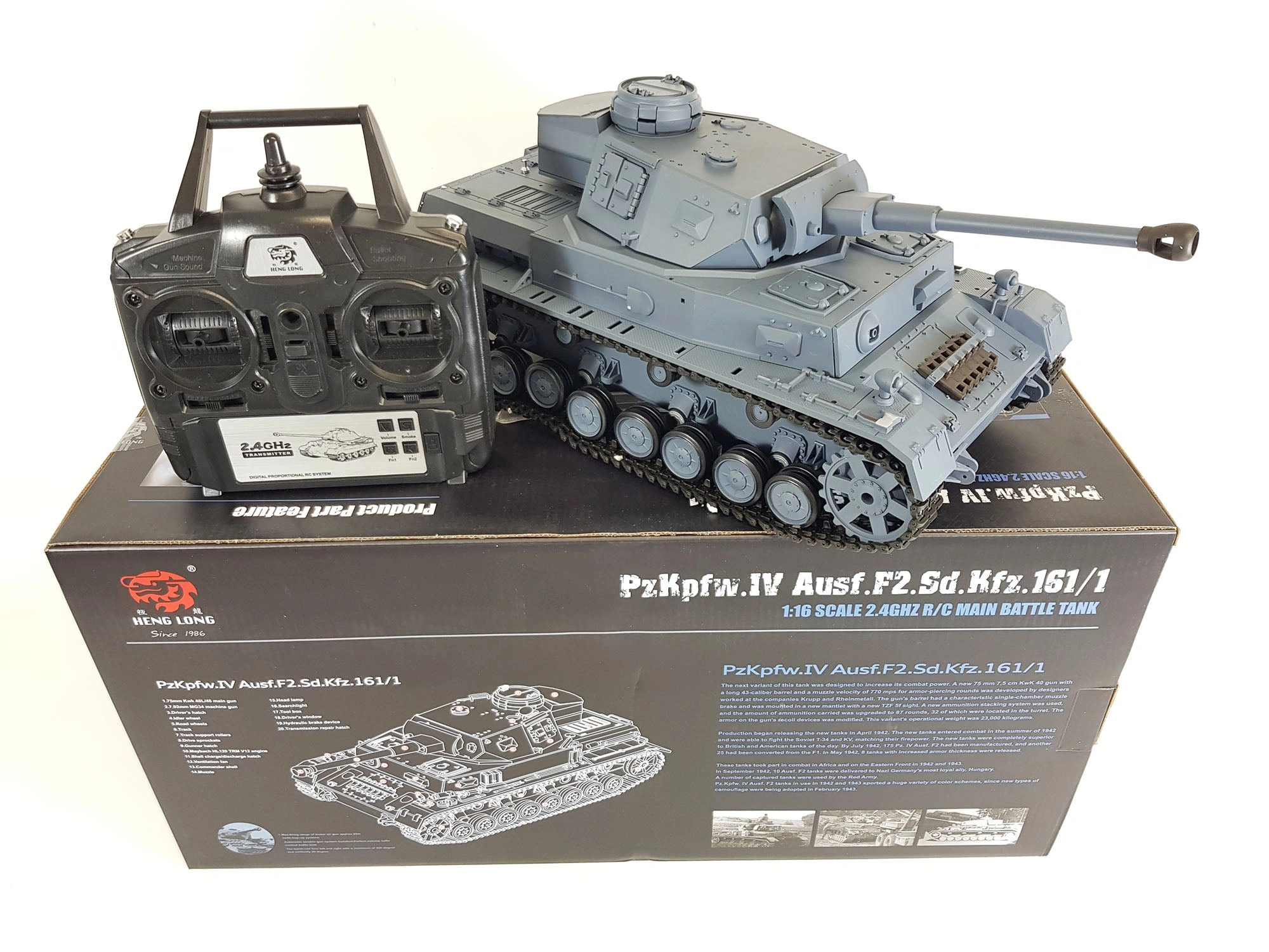 Heng Long 1/16 Panzer IV Tank BB Gun Smoke RC 2.4G Radio Control